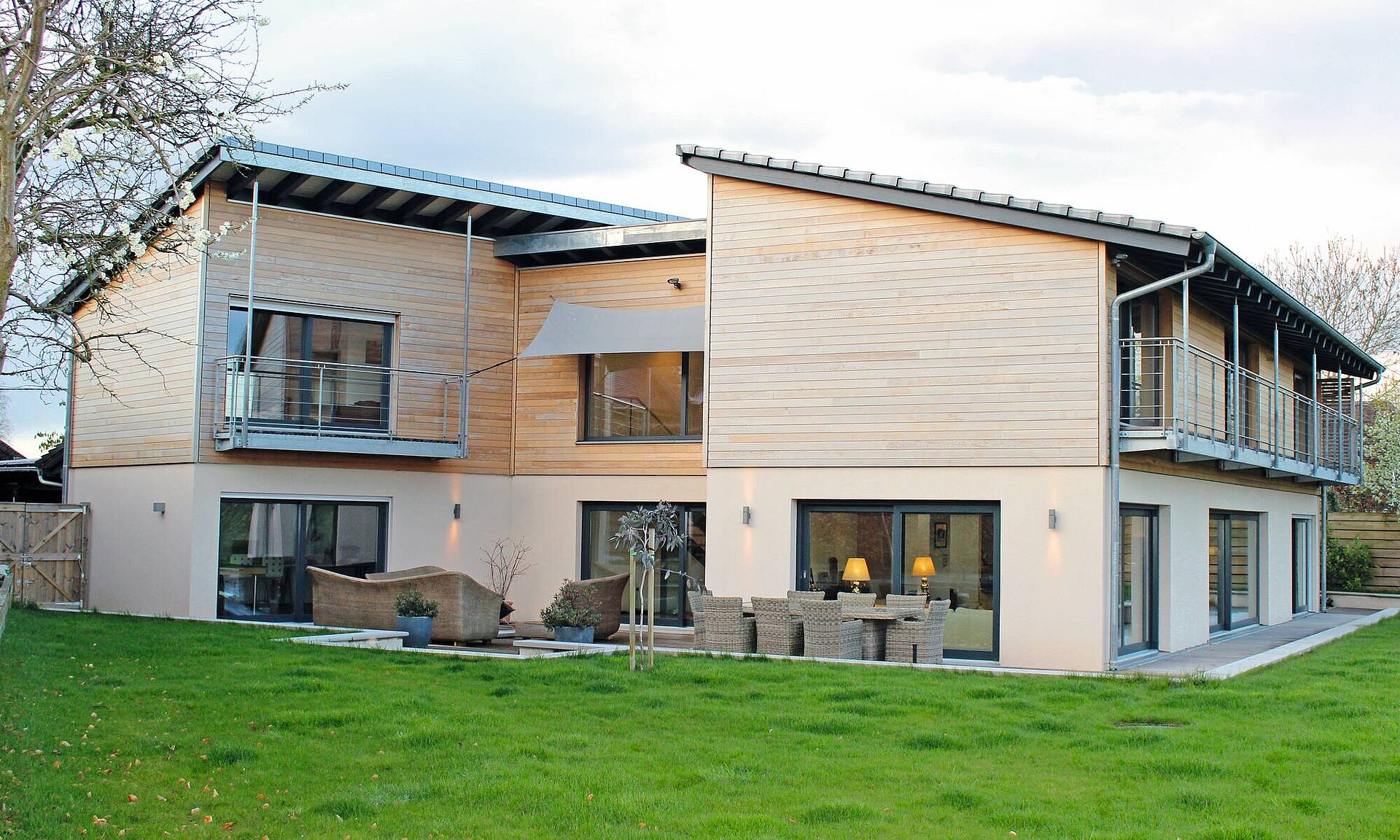 Sustainable prefab home with rainwater harvesting