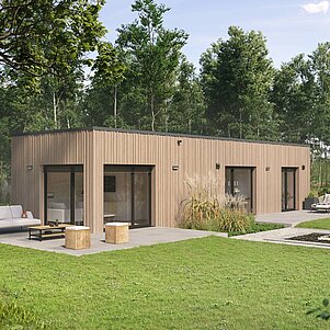 Bungalow with flat roof